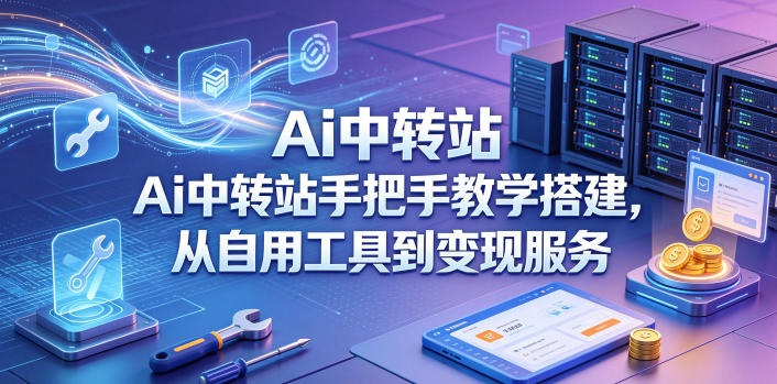 Ai中转站手把手教学搭建，从自用工具到变现服务-无畏轻创