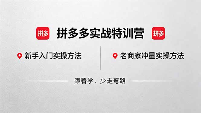 拼多多实战特训营(更新5月3-无畏轻创