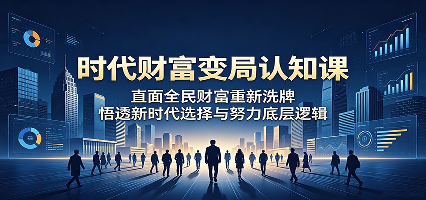 时代财富变局认知课：直面全民财富重新洗牌，悟透新时代选择与努力底层逻辑-无畏轻创