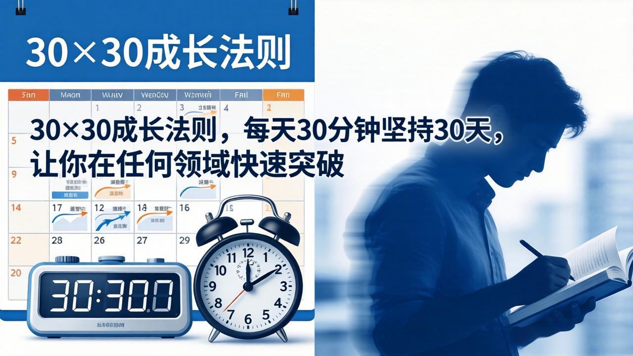 付费文章：30×30成长法则，每天30分钟坚持30天，让你在任何领域快速突破-无畏轻创