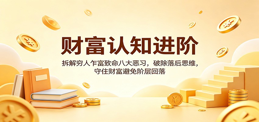 财富认知进阶：拆解穷人乍富致命八大恶习，破除落后思维，守住财富避免阶层回落-无畏轻创