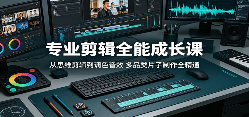 专业剪辑全能成长课：从思维剪辑到调色音效，多品类片子制作全精通-无畏轻创