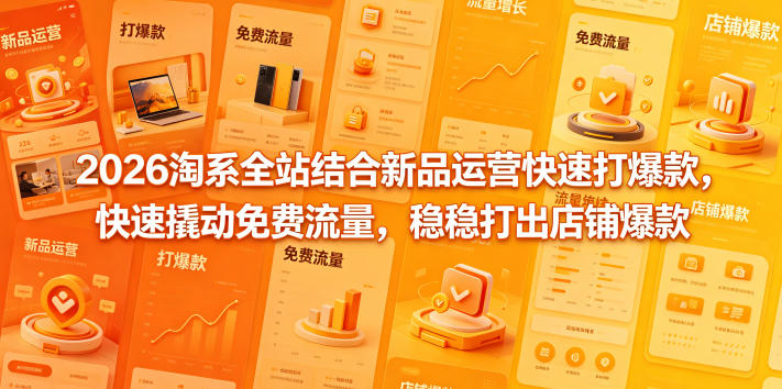 2026淘系全站结合新品运营快速打爆款，快速撬动免费流量，稳稳打出店铺爆款(更新5月12日)-无畏轻创