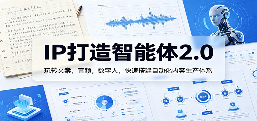 IP打造智能体2.0：玩转文案，音频，数字人，快速搭建自动化内容生产体系-无畏轻创