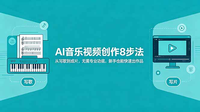 AI音乐视频创作8步法：从写歌到成片，无需专业功底，新手也能快速出作品-无畏轻创