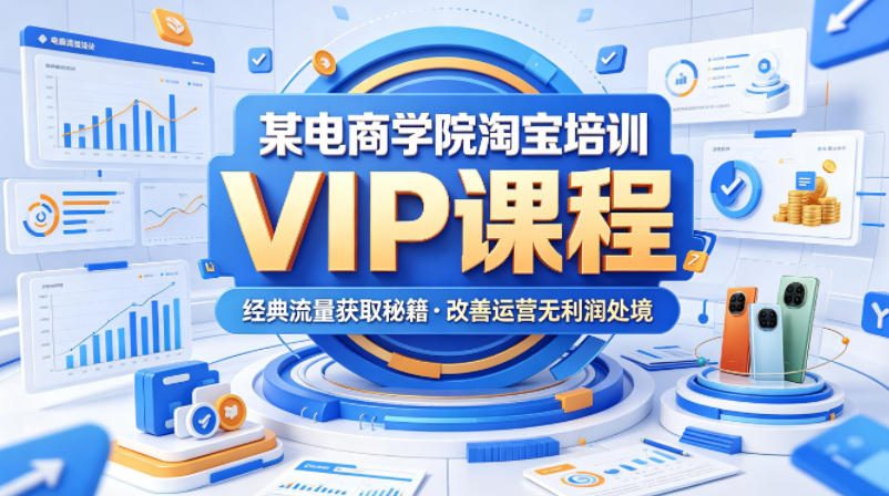 某电商学院淘宝培训VIP课程，各种经典有用的流量获取秘籍，改善运营产品没利润的处境(2026年5月)-无畏轻创