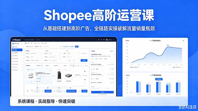 Shopee高阶运营课-2026年5月更新，从基础搭建到高阶广告，全链路实操破解流量销量瓶颈-无畏轻创