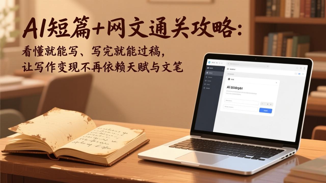 AI短篇+网文通关攻略-更新4月：看懂就能写、写完就能过稿，让写作变现不再依赖天赋与文笔-无畏轻创