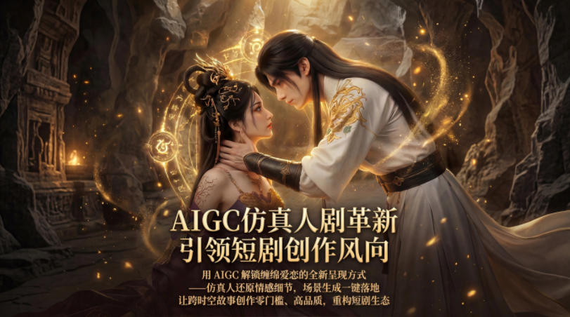 AIGC仿真人《合欢宗》短剧教学，用AIGC解锁缠绵爱恋的全新呈现方式，让跨时空故事创作零门槛、高品质，重构短剧生态-无畏轻创
