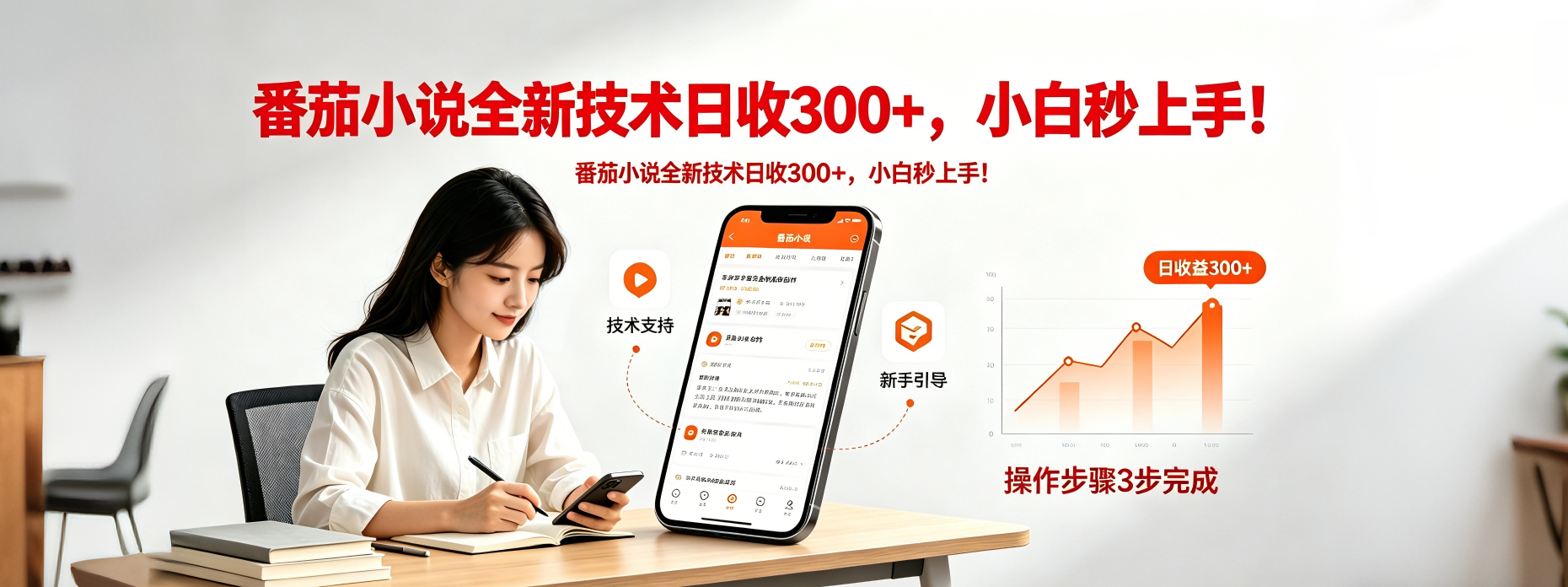番茄小说全新技术全新玩法！无脑日收300+-无畏轻创