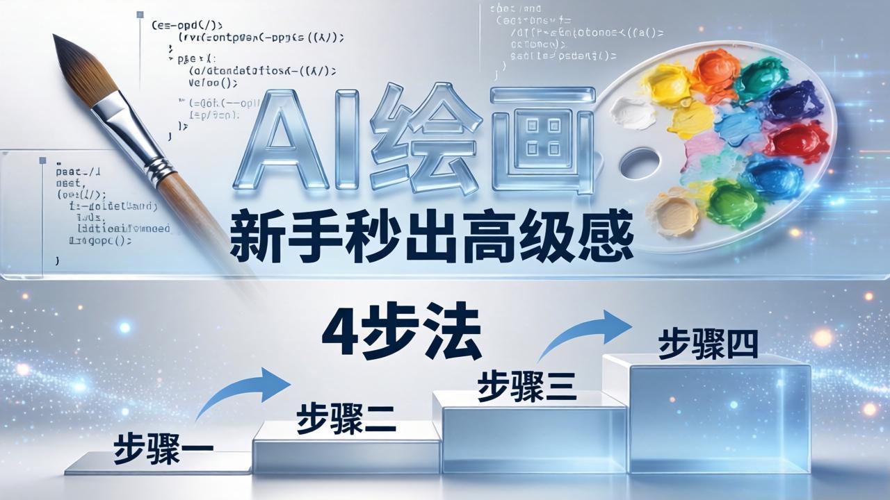 AI绘画入门别再硬磕了！即梦4步法：万能提示词公式+BRTR框架，新手秒出高级感-无畏轻创