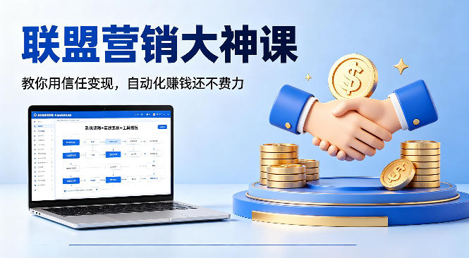 联盟营销大神课，教你用信任变现，自动化賺钱还不费力【原创双语字幕】-无畏轻创