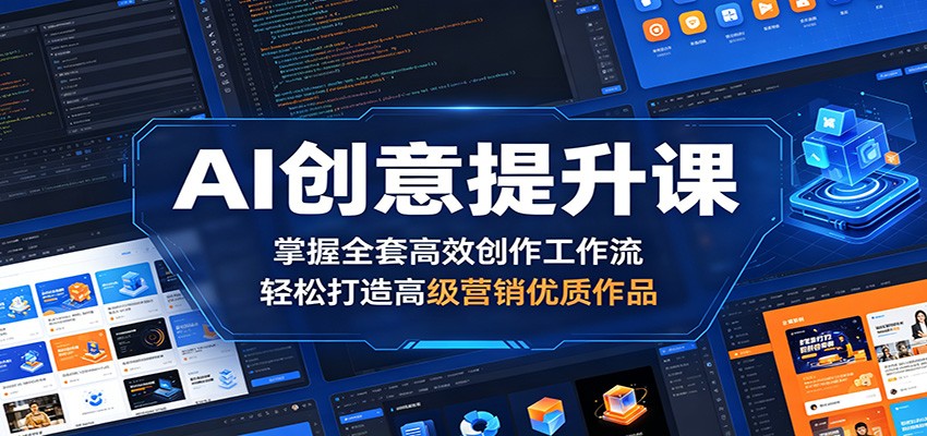 AI创意提升课：掌握全套高效创作工作流，轻松打造高级营销优质作品-无畏轻创