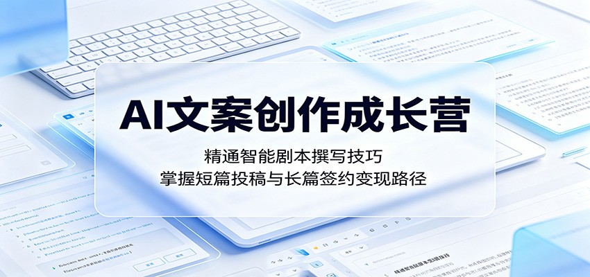 AI文案创作成长营：精通智能剧本撰写技巧，掌握短篇投稿与长篇签约变现路径-无畏轻创