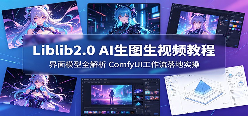 Liblib2.0 AI生图生视频教程：界面模型全解析，ComfyUI工作流落地实操-无畏轻创