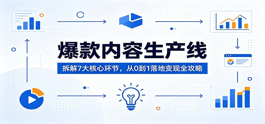 爆款内容生产线：拆解7大核心环节，从0到1落地变现全攻略-无畏轻创