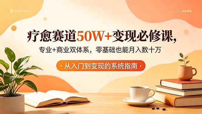疗愈赛道50W+变现必修课，专业+商业双体系，零基础也能月入数十万-无畏轻创