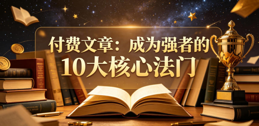 付费文章：成为强者的10大核心法门-无畏轻创