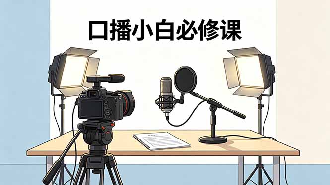 口播小白必修课：录像收音灯光设备+脚本撰写，搭专业级录制场景-无畏轻创