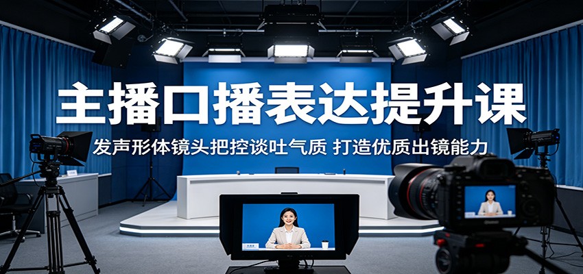 主播口播表达提升课：发声形体镜头把控谈吐气质，打造优质出镜能力-无畏轻创