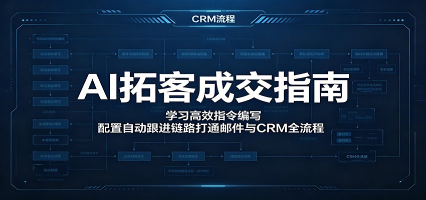 AI拓客成交指南：学习高效指令编写，配置自动跟进链路打通邮件与CRM全流程-无畏轻创