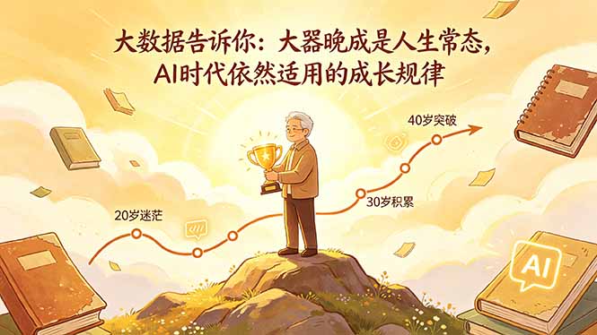 付费文章：大数据告诉你：大器晚成是人生常态，AI 时代依然适用的成长规律-无畏轻创
