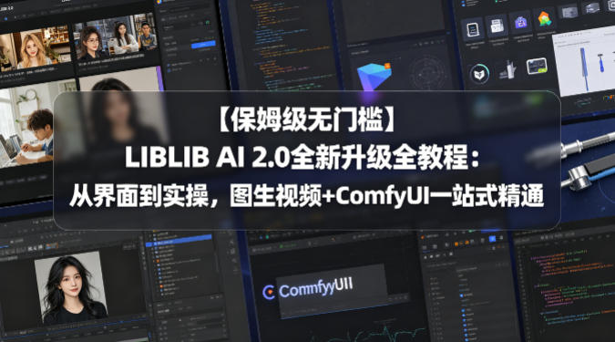 【保姆级无门槛】LIBLIB AI 2.0全新升级全教程：从界面到实操，图生视频+ComfyUI一站式精通-无畏轻创