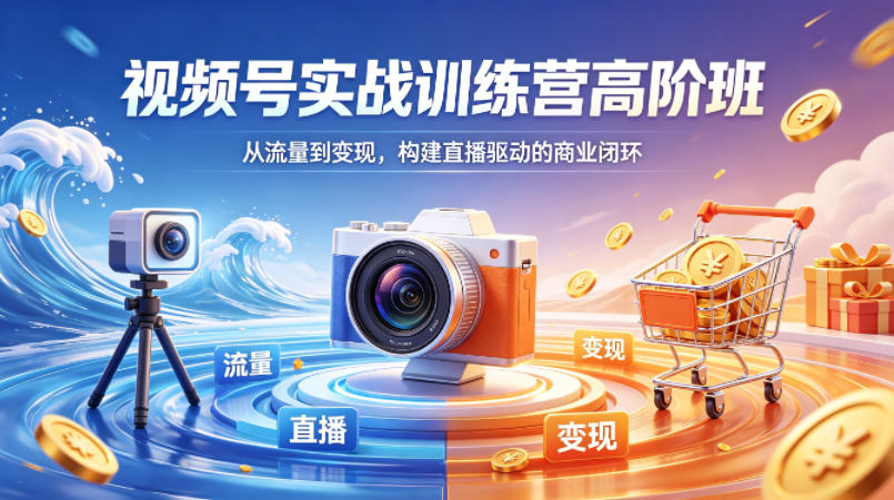 视频号实战训练营高阶班，从流量到变现，构建直播驱动的商业闭环(26年4月)-无畏轻创