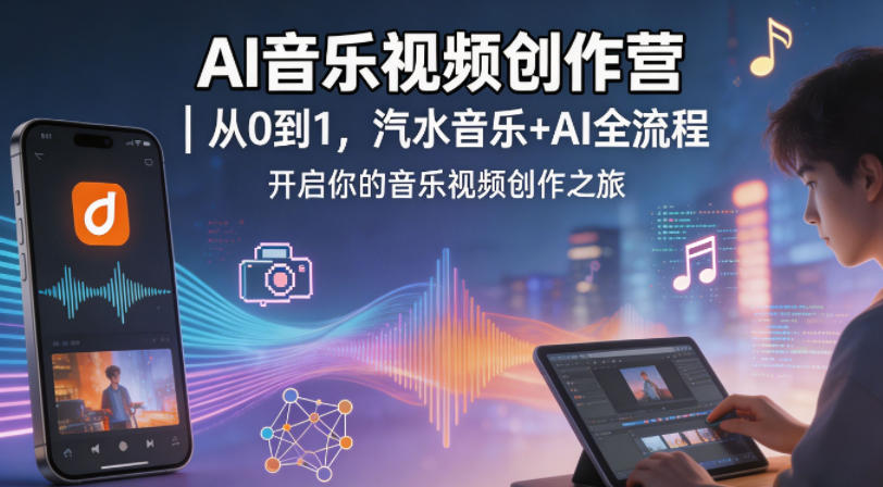 AI音乐视频创作营｜从0到1，汽水音乐+AI全流程，开启你的音乐视频创作之旅-无畏轻创