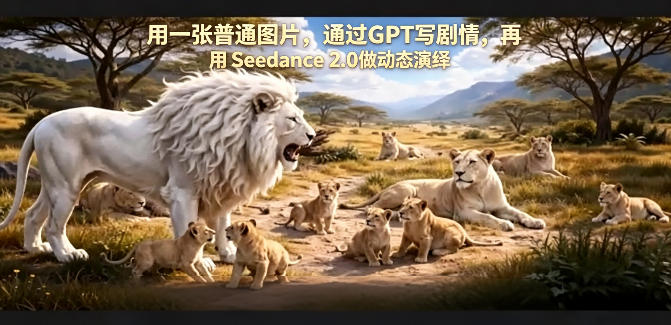 用一张普通图片，通过GPT写剧情，再用Seedance 2.0做动态演绎，居然能生成迪士尼风格搞笑动画-无畏轻创