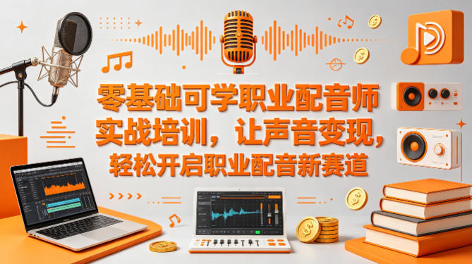 零基础可学职业配音师实战培训，让声音变现，轻松开启职业配音新赛道-无畏轻创
