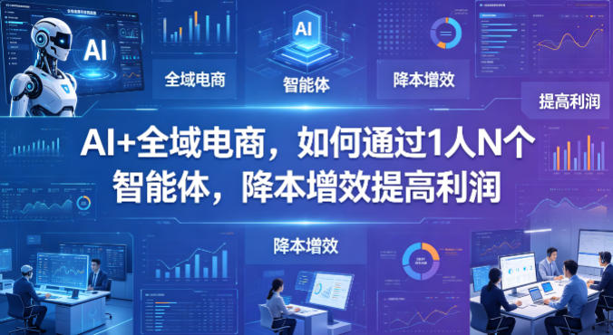 AI+全域电商，如何通过1人N个智能体，降本增效提高利润-无畏轻创