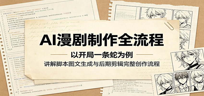 AI漫剧制作全流程：以开局一条蛇为例，讲解脚本图文生成与后期剪辑完整创作流程-无畏轻创
