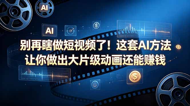 别再瞎做短视频了！这套 AI 方法让你做出大片级动画还能赚钱【原创双语字幕】-无畏轻创