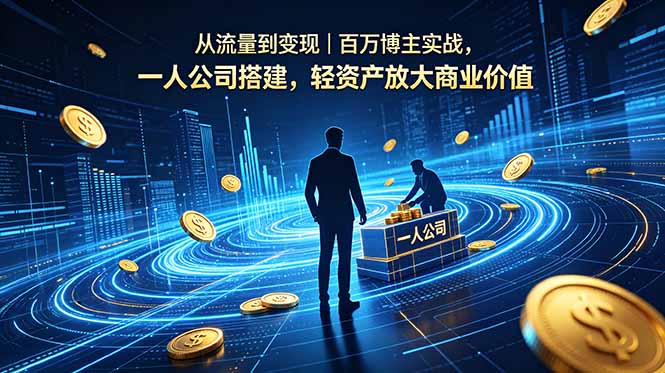 从流量到变现｜百万博主实战，一人公司搭建，轻资产放大商业价值-无畏轻创