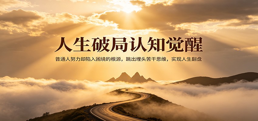 人生破局认知觉醒，普通人努力却陷入困境的根源，跳出埋头苦干思维，实现人生翻盘-无畏轻创