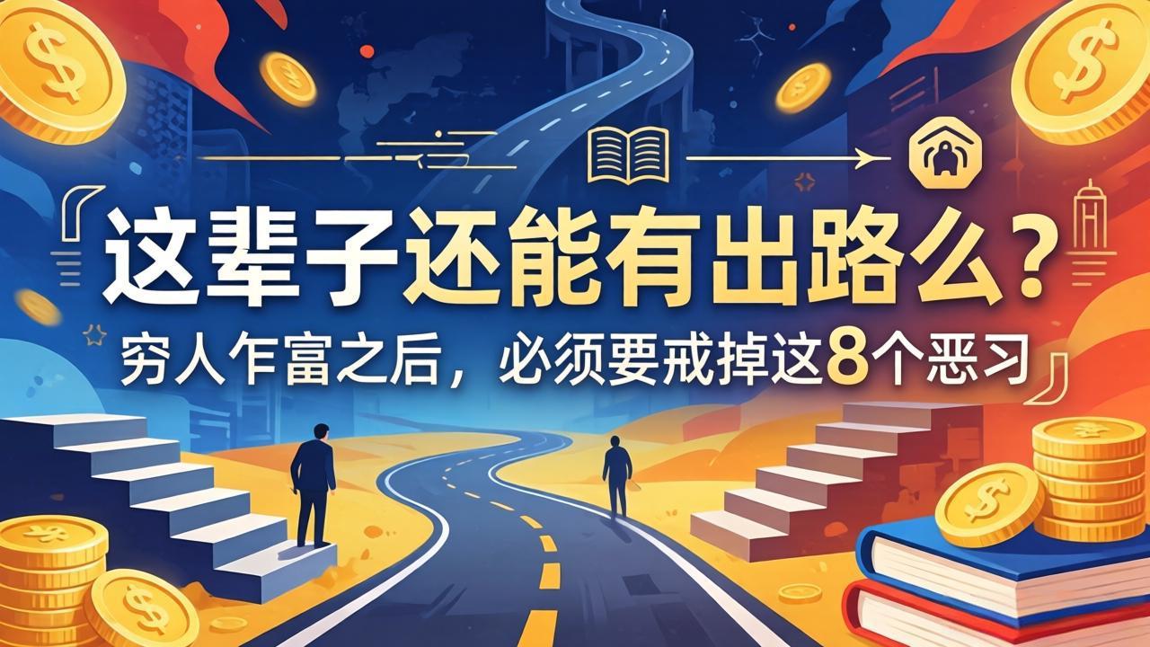 关于人生两篇付费文章【这辈子还能有出路么？】【穷人乍富之后，必须要戒掉这8个恶习】-无畏轻创