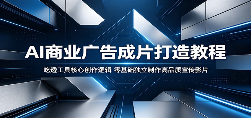 AI商业广告成片打造教程：吃透工具核心创作逻辑，零基础独立制作高品质宣传影片-无畏轻创