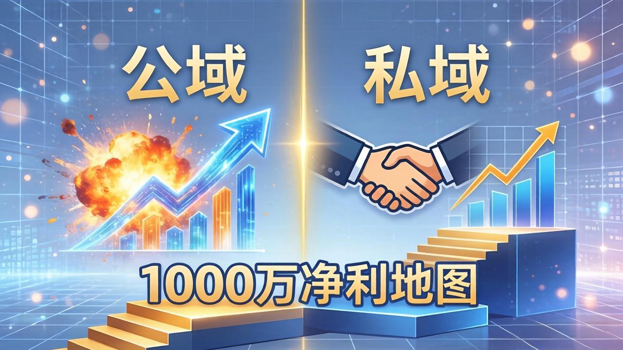 公域玩命出爆款，私域悄悄做成交：这套AI内训课，2026给你打通1000万净利的地图-无畏轻创