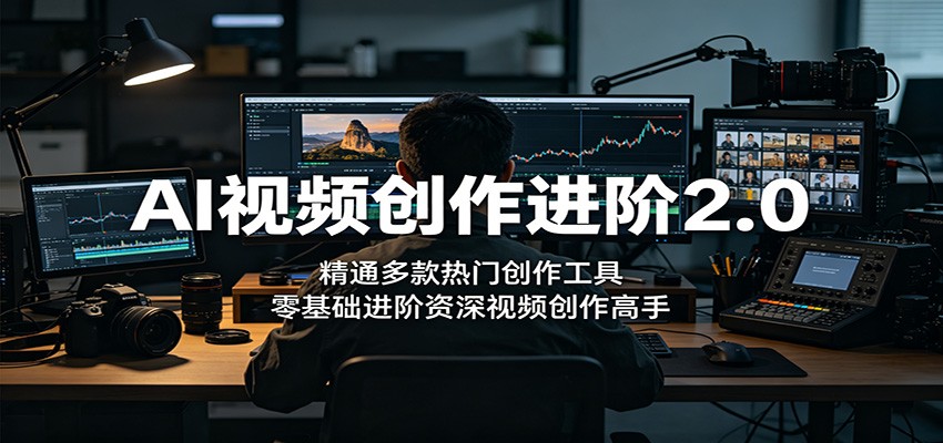 AI视频创作进阶2.0：精通多款热门创作工具，零基础进阶资深视频创作高手-无畏轻创
