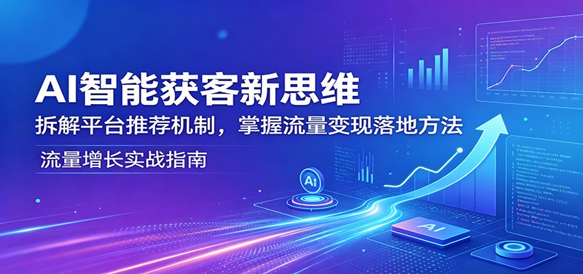 AI智能获客新思维：拆解平台推荐机制，掌握流量变现落地方法-无畏轻创