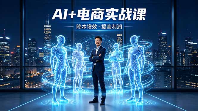 AI+电商实战课，1人+N个AI 智能体，把SOP变AI员工，实现降本增效提高利润-无畏轻创