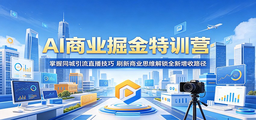 AI商业掘金特训营：掌握同城引流直播技巧，刷新商业思维解锁全新增收路径-无畏轻创