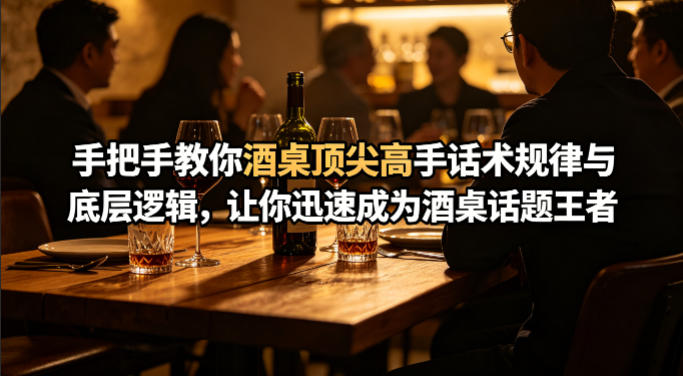 付费文章：手把手教你酒桌顶尖高手话术规律与底层逻辑，让你迅速成为酒桌话题王者(二十年全网独家经验分享)-无畏轻创