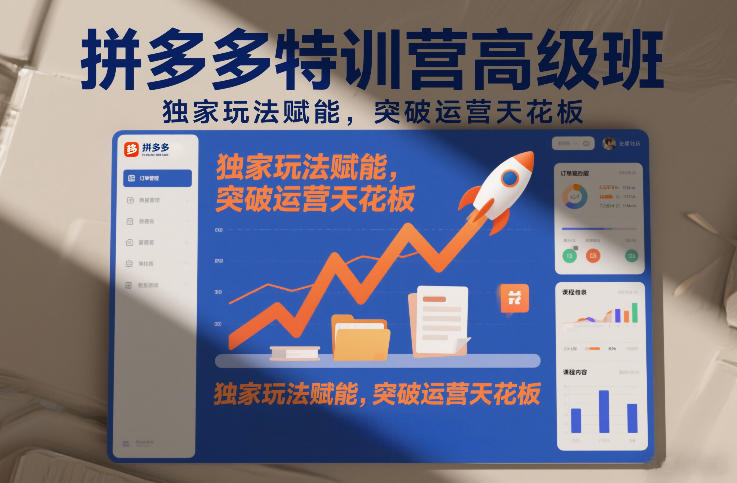 拼多多特训营高阶班，独家玩法赋能，突破运营天花板(更新26年4月24日)-无畏轻创