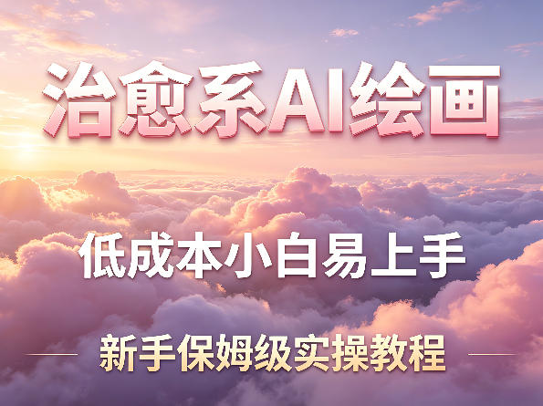 治愈系AI绘画提示词项目，低成本小白易上手，每天10分钟，新手保姆级实操教程-无畏轻创