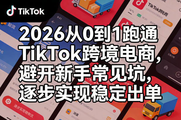2026从0到1跑通TikTok跨境电商，避开新手常见坑，逐步实现稳定出单(更新0414)-无畏轻创