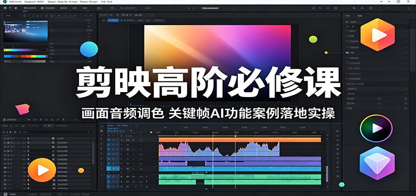 剪映高阶必修课：画面音频调色，关键帧AI功能案例落地实操-无畏轻创