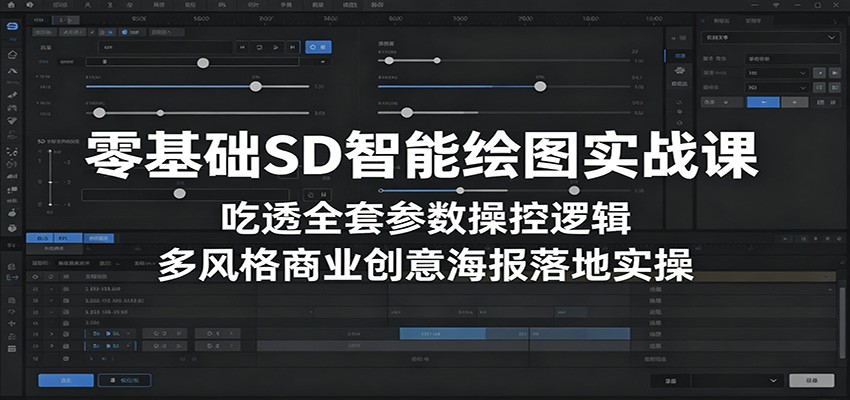 零基础SD智能绘图实战课：吃透全套参数操控逻辑，多风格商业创意海报落地实操-无畏轻创