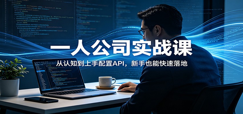 一人公司实战课：从认知到上手配置API，新手也能快速落地-无畏轻创